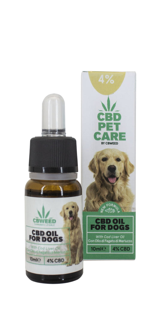 Olio al CBD per cani 4% con Olio di Fegato di Merluzzo